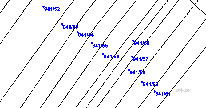 Parcela st. 941/56 v KÚ Silůvky, Katastrální mapa