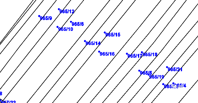 Parcela st. 965/16 v KÚ Silůvky, Katastrální mapa