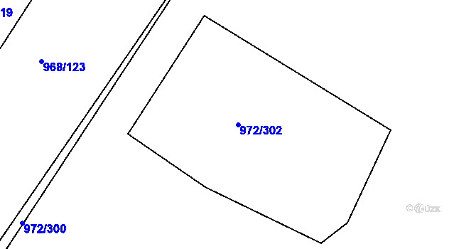 Parcela st. 972/302 v KÚ Silůvky, Katastrální mapa