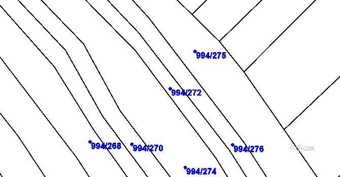 Parcela st. 994/272 v KÚ Silůvky, Katastrální mapa