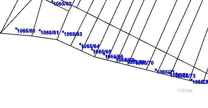 Parcela st. 1065/66 v KÚ Silůvky, Katastrální mapa