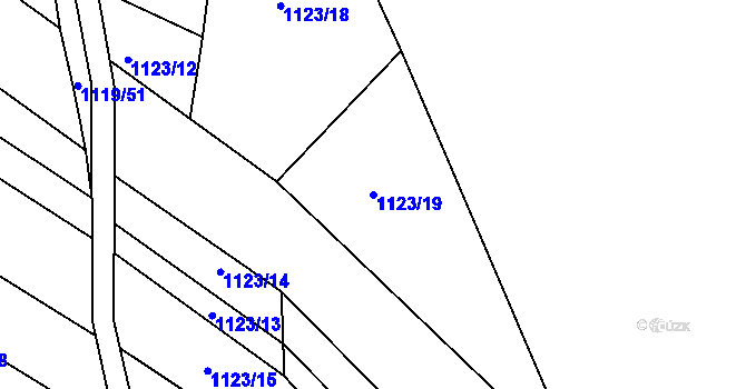 Parcela st. 1123/19 v KÚ Silůvky, Katastrální mapa