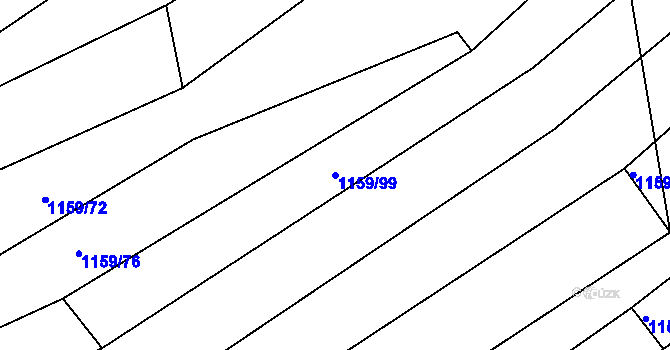 Parcela st. 1159/99 v KÚ Silůvky, Katastrální mapa