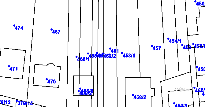 Parcela st. 462/2 v KÚ Silůvky, Katastrální mapa