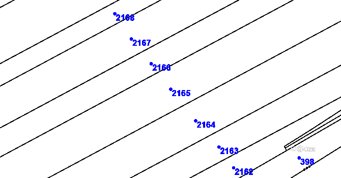 Parcela st. 2165 v KÚ Sirákov, Katastrální mapa