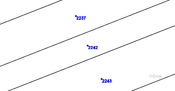 Parcela st. 2242 v KÚ Sirákov, Katastrální mapa
