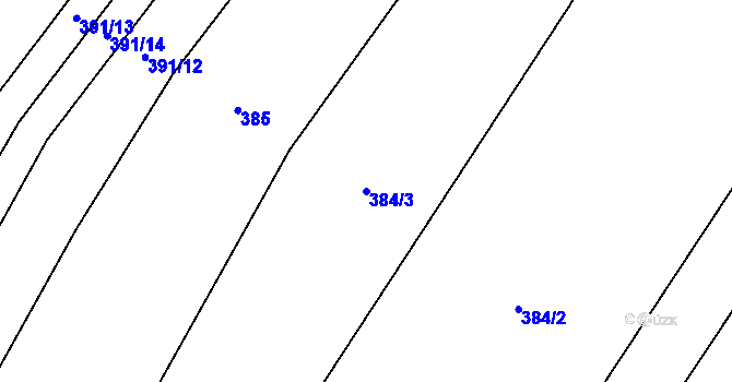 Parcela st. 384/3 v KÚ Siřejovice, Katastrální mapa
