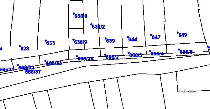 Parcela st. 666/2 v KÚ Sivice, Katastrální mapa