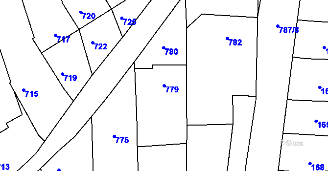 Parcela st. 779 v KÚ Sivice, Katastrální mapa