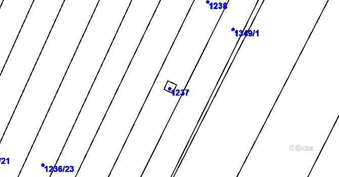 Parcela st. 1237 v KÚ Sivice, Katastrální mapa