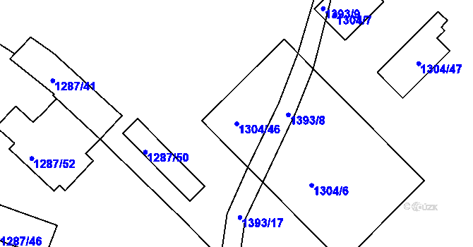 Parcela st. 1304/46 v KÚ Sivice, Katastrální mapa