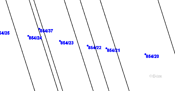 Parcela st. 854/22 v KÚ Sivice, Katastrální mapa