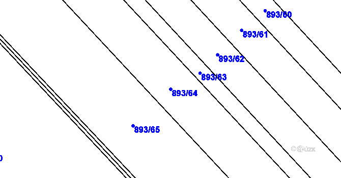 Parcela st. 893/64 v KÚ Sivice, Katastrální mapa