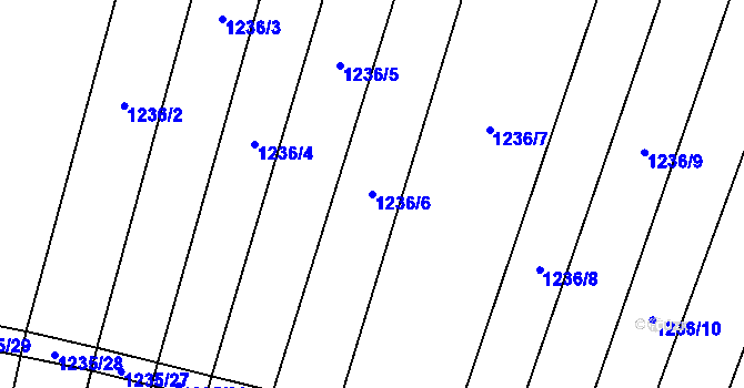 Parcela st. 1236/6 v KÚ Sivice, Katastrální mapa