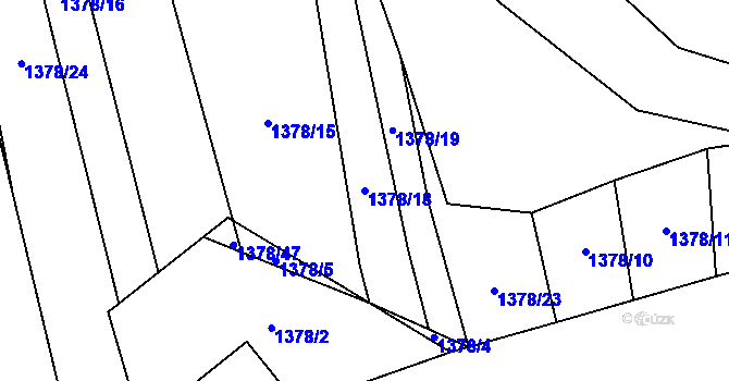 Parcela st. 1378/18 v KÚ Sivice, Katastrální mapa