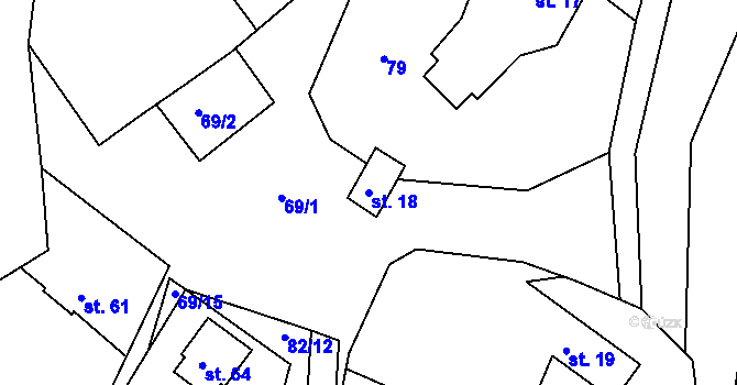 Parcela st. 18 v KÚ Skála u Havlíčkova Brodu, Katastrální mapa