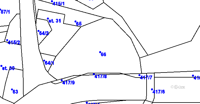 Parcela st. 66 v KÚ Skála u Havlíčkova Brodu, Katastrální mapa
