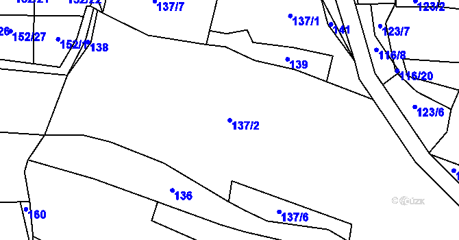 Parcela st. 137/2 v KÚ Skalice u Dobříše, Katastrální mapa