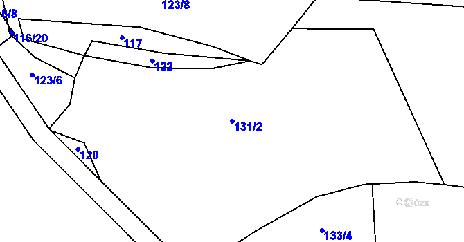 Parcela st. 131/2 v KÚ Skalice u Dobříše, Katastrální mapa