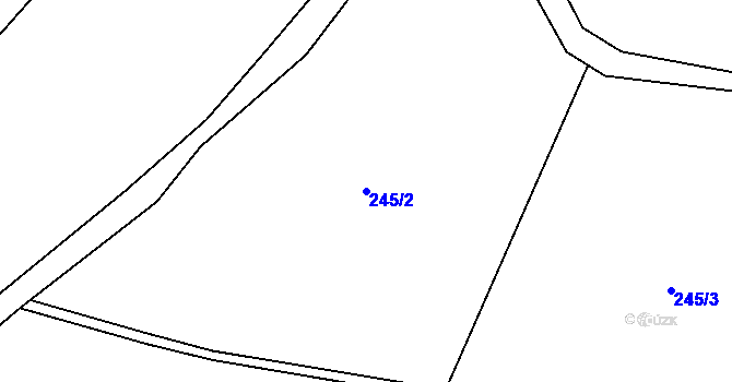 Parcela st. 245/2 v KÚ Skalice u Dobříše, Katastrální mapa
