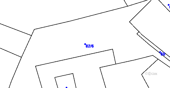 Parcela st. 82/6 v KÚ Rybova Lhota, Katastrální mapa