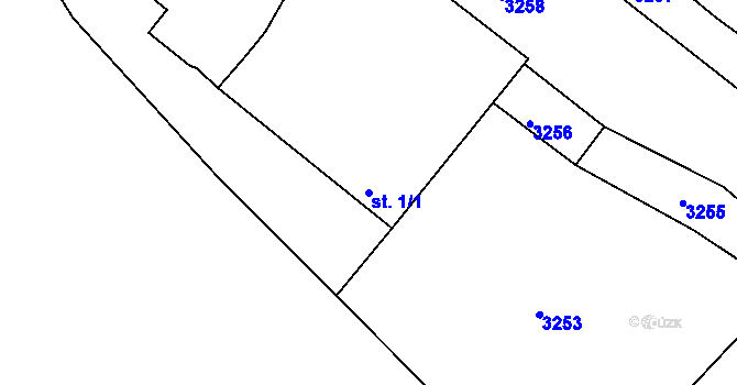 Parcela st. 1/1 v KÚ Skalice nad Lužnicí, Katastrální mapa