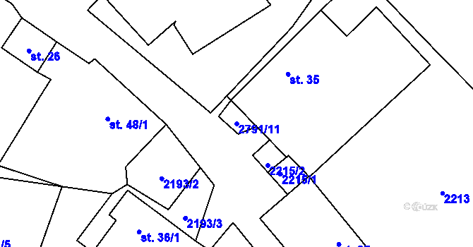 Parcela st. 2791/11 v KÚ Skalice nad Lužnicí, Katastrální mapa