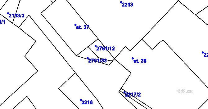 Parcela st. 2791/13 v KÚ Skalice nad Lužnicí, Katastrální mapa