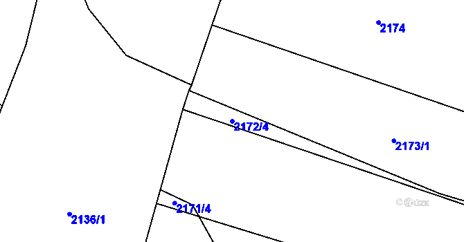 Parcela st. 2172/4 v KÚ Skalice nad Lužnicí, Katastrální mapa