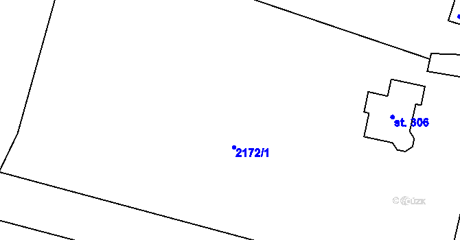 Parcela st. 2172/5 v KÚ Skalice nad Lužnicí, Katastrální mapa