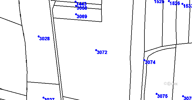 Parcela st. 3072 v KÚ Skalice nad Lužnicí, Katastrální mapa