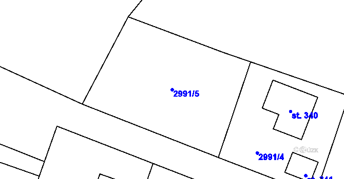 Parcela st. 2991/5 v KÚ Skalice nad Lužnicí, Katastrální mapa