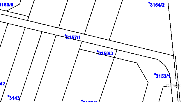 Parcela st. 3150/3 v KÚ Skalice nad Lužnicí, Katastrální mapa