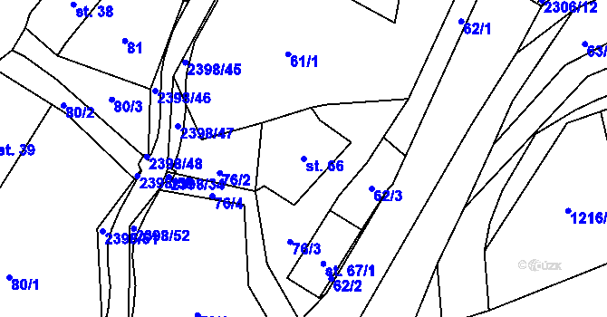 Parcela st. 66 v KÚ Skalice u České Lípy, Katastrální mapa