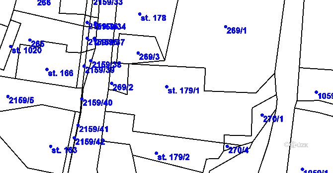 Parcela st. 179/1 v KÚ Skalice u České Lípy, Katastrální mapa