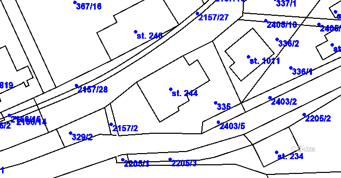 Parcela st. 244 v KÚ Skalice u České Lípy, Katastrální mapa