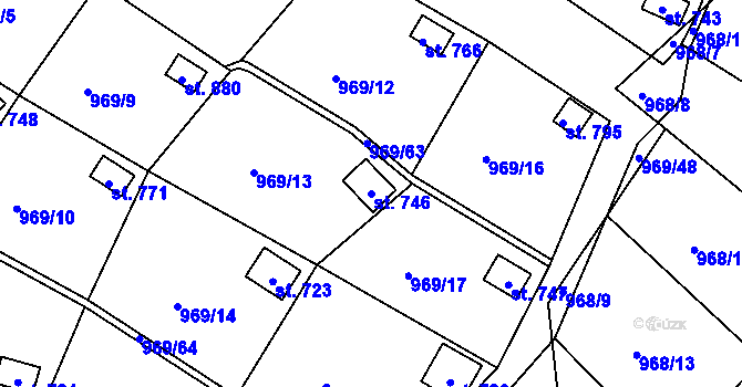 Parcela st. 746 v KÚ Skalice u České Lípy, Katastrální mapa