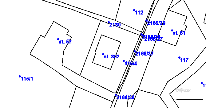Parcela st. 802 v KÚ Skalice u České Lípy, Katastrální mapa
