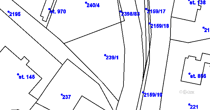Parcela st. 239/1 v KÚ Skalice u České Lípy, Katastrální mapa