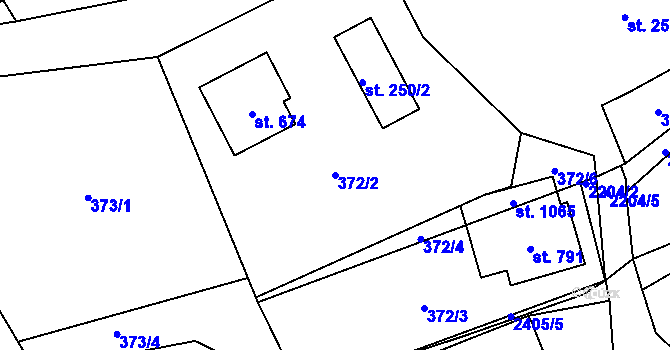 Parcela st. 372/2 v KÚ Skalice u České Lípy, Katastrální mapa