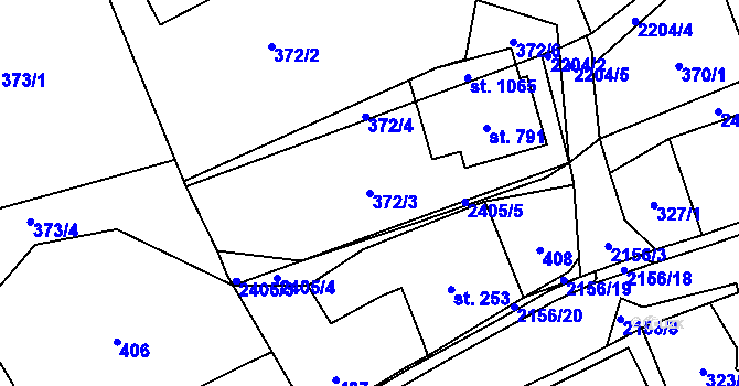 Parcela st. 372/3 v KÚ Skalice u České Lípy, Katastrální mapa