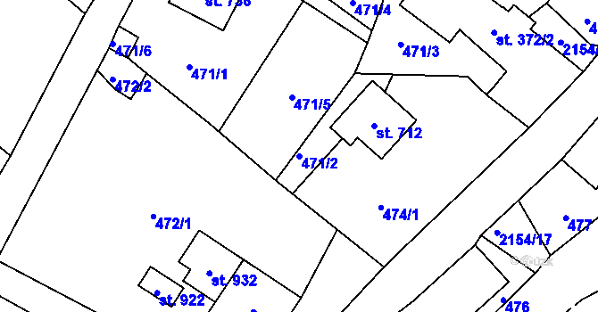 Parcela st. 471/2 v KÚ Skalice u České Lípy, Katastrální mapa