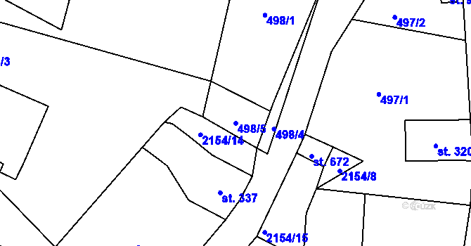 Parcela st. 498/5 v KÚ Skalice u České Lípy, Katastrální mapa