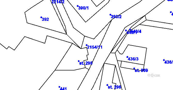 Parcela st. 2154/11 v KÚ Skalice u České Lípy, Katastrální mapa