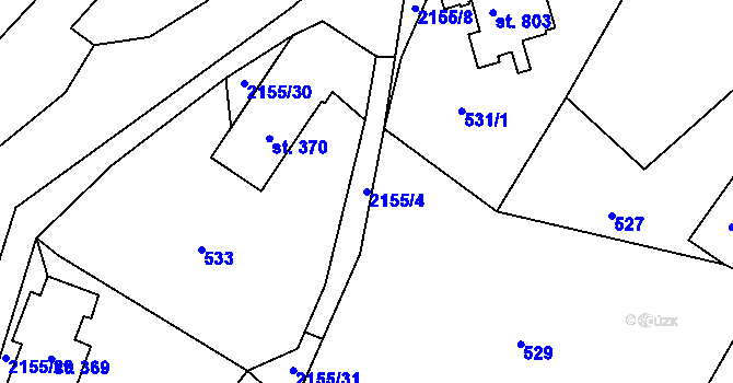 Parcela st. 2155/4 v KÚ Skalice u České Lípy, Katastrální mapa