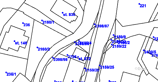 Parcela st. 2159/4 v KÚ Skalice u České Lípy, Katastrální mapa
