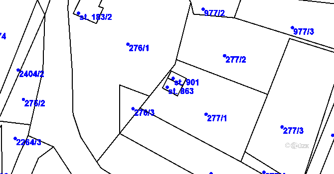 Parcela st. 863 v KÚ Skalice u České Lípy, Katastrální mapa