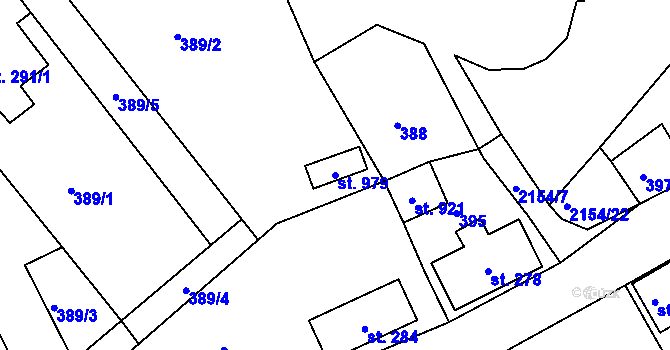 Parcela st. 979 v KÚ Skalice u České Lípy, Katastrální mapa