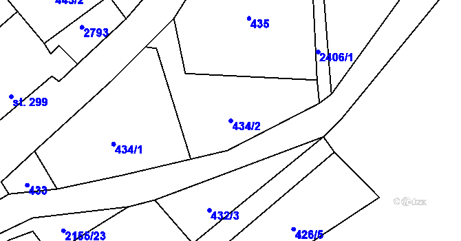 Parcela st. 434/2 v KÚ Skalice u České Lípy, Katastrální mapa