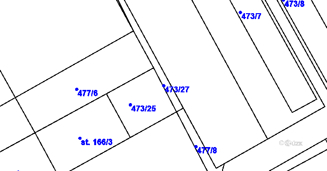 Parcela st. 473/27 v KÚ Skalice u Smiřic, Katastrální mapa